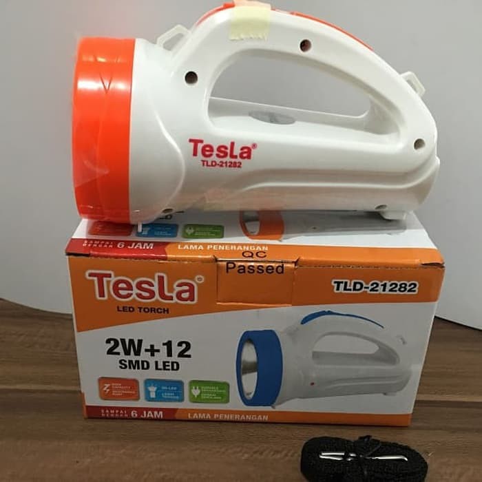 Senter Emergency Tesla TLD21282 2W 12SMD Nyala Hingga 6 Jam