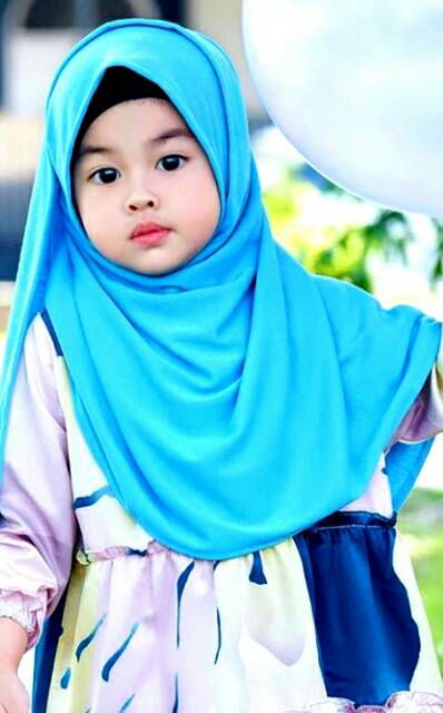 Jilbab instan pashmina instan pastan anak tinggal slup bahan kaos adem bukan merk HILZEA HULYA ya