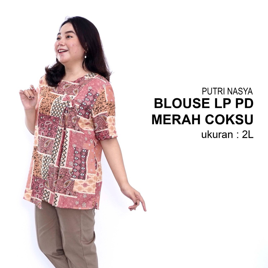 baju atasan big size/ blouse jumbo motif / baju atasan jumbo / blouse wanita kerja big size / blus