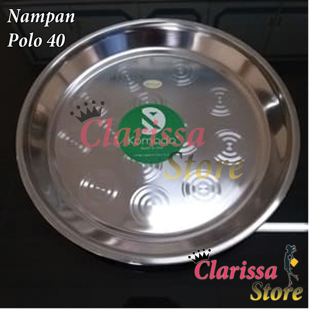 Nampan Bulat Stainless Komodo 40cm Nampan Polo Komodo
