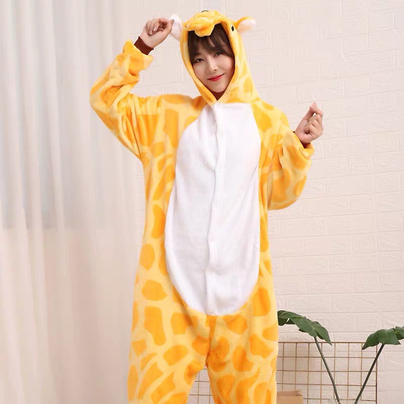 BONEKA KOSTUM ONESIE JERAPAH GIRAFFE PIYAMA COSPLAY