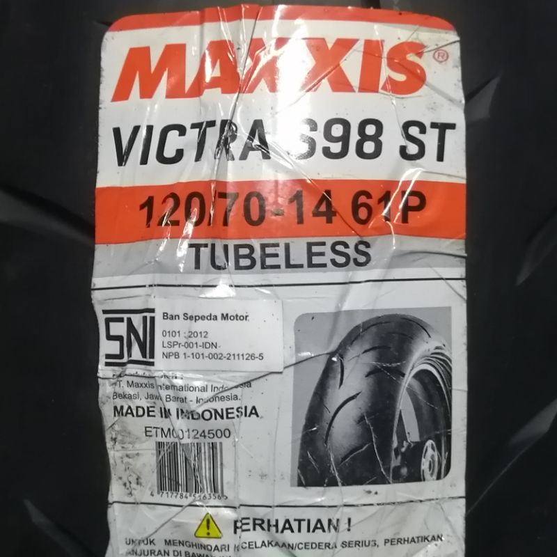 Ban luar tubeless tubles 120 70 14 victra maxxis