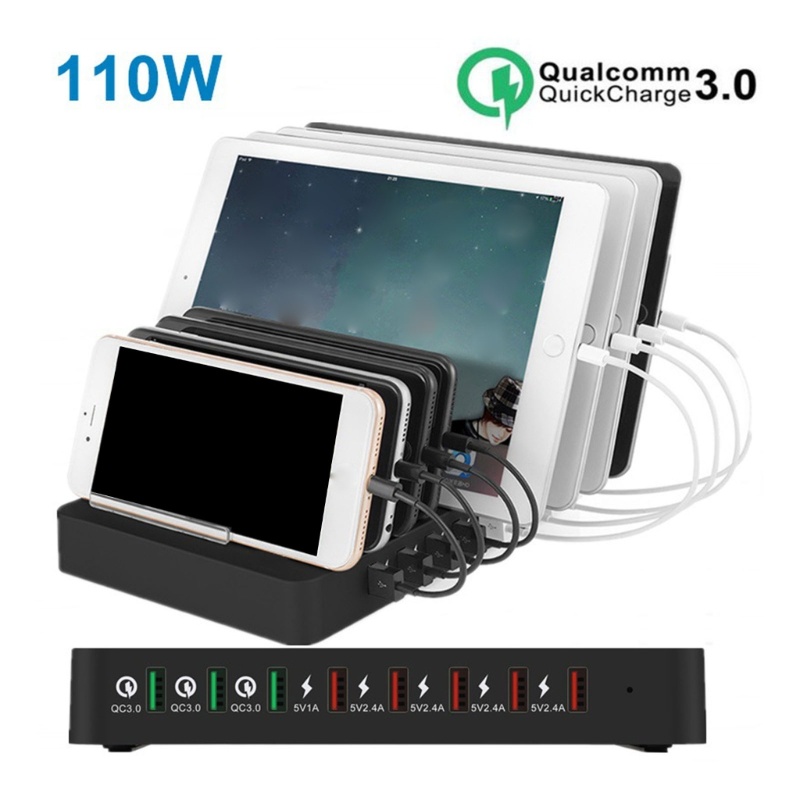 Zzz Charging Station 8 Port USB + QC3.0 Untuk Smartphone