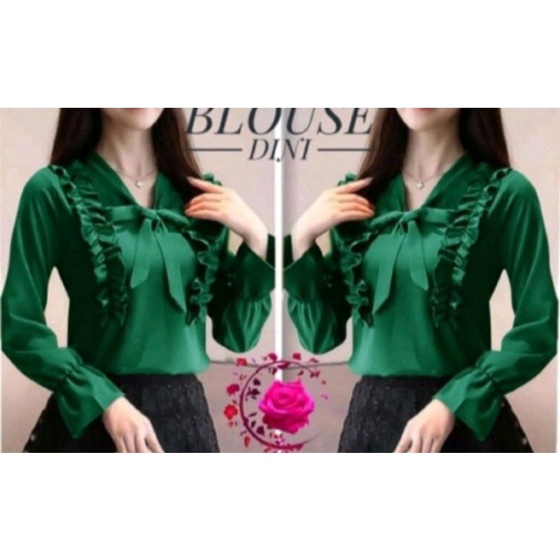 ATASAN WANITA DINI BLOUSE KOREAN STYLE TERBARU TERLARIS