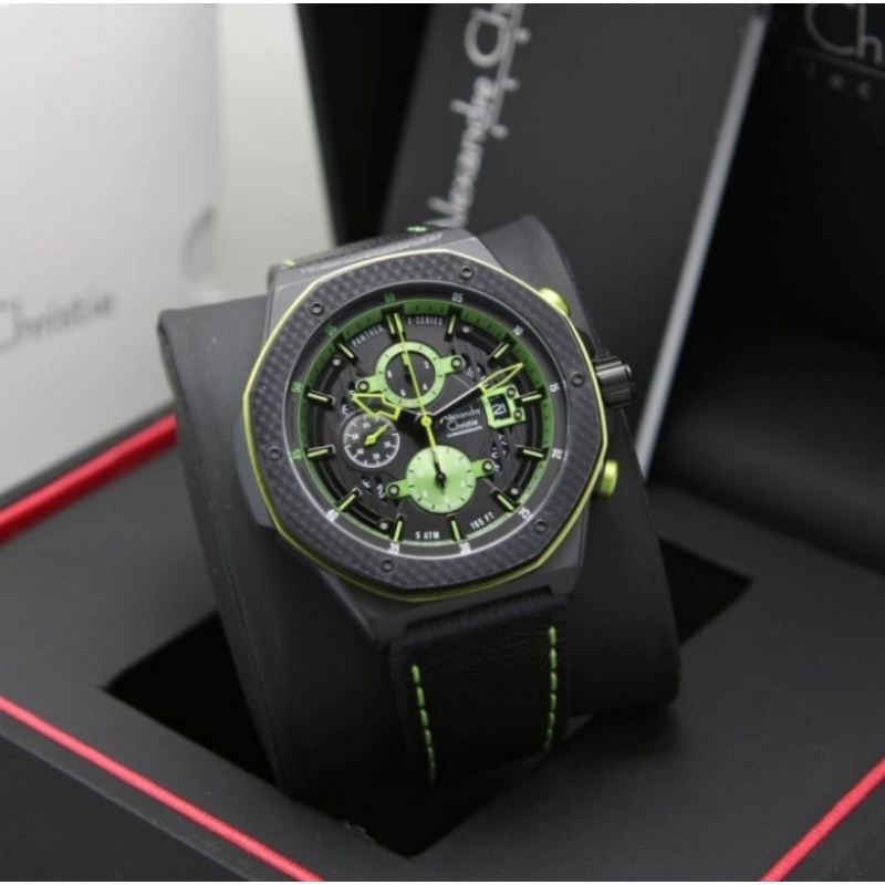 Alexandre Christie 6600 Tali Kulit Jam Tangan Pria