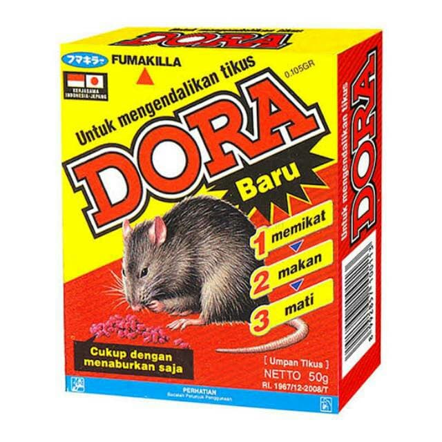 DORA Racun Tikus Paling Ampuh Pembasmi Tikus Langsung Mati Kering Dan Tidak Bau Original paling Ampuh dari Fumakila / Racun Mao Wang Racun tikus Dora Pembasmi tikus Anti Tikus Langsung Mati Kering Dan Tidak Bau Original 100 %