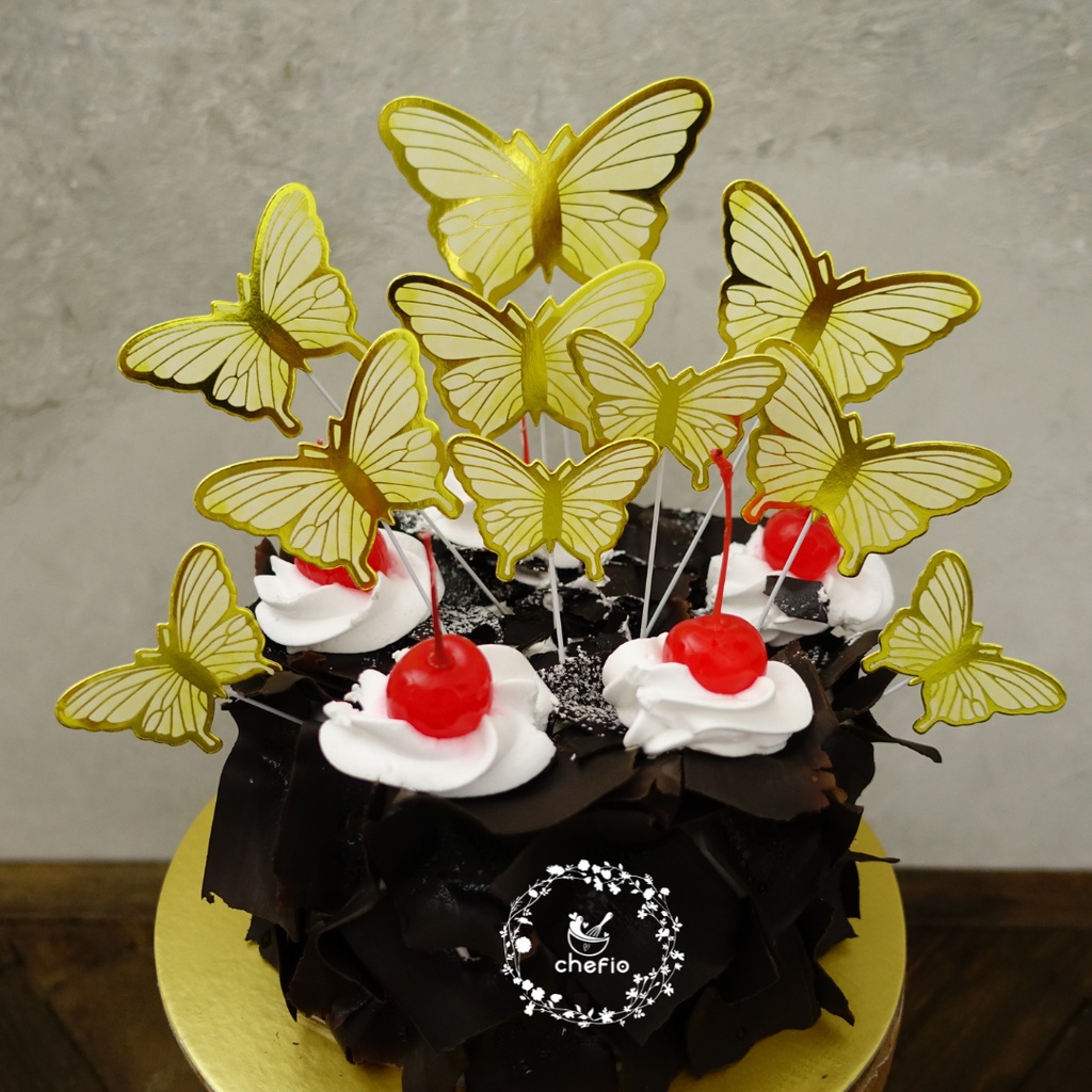 Chefio Cake Topper Kupu Kupu Butterfly  / Tusukan Dekorasi Hiasan Kue