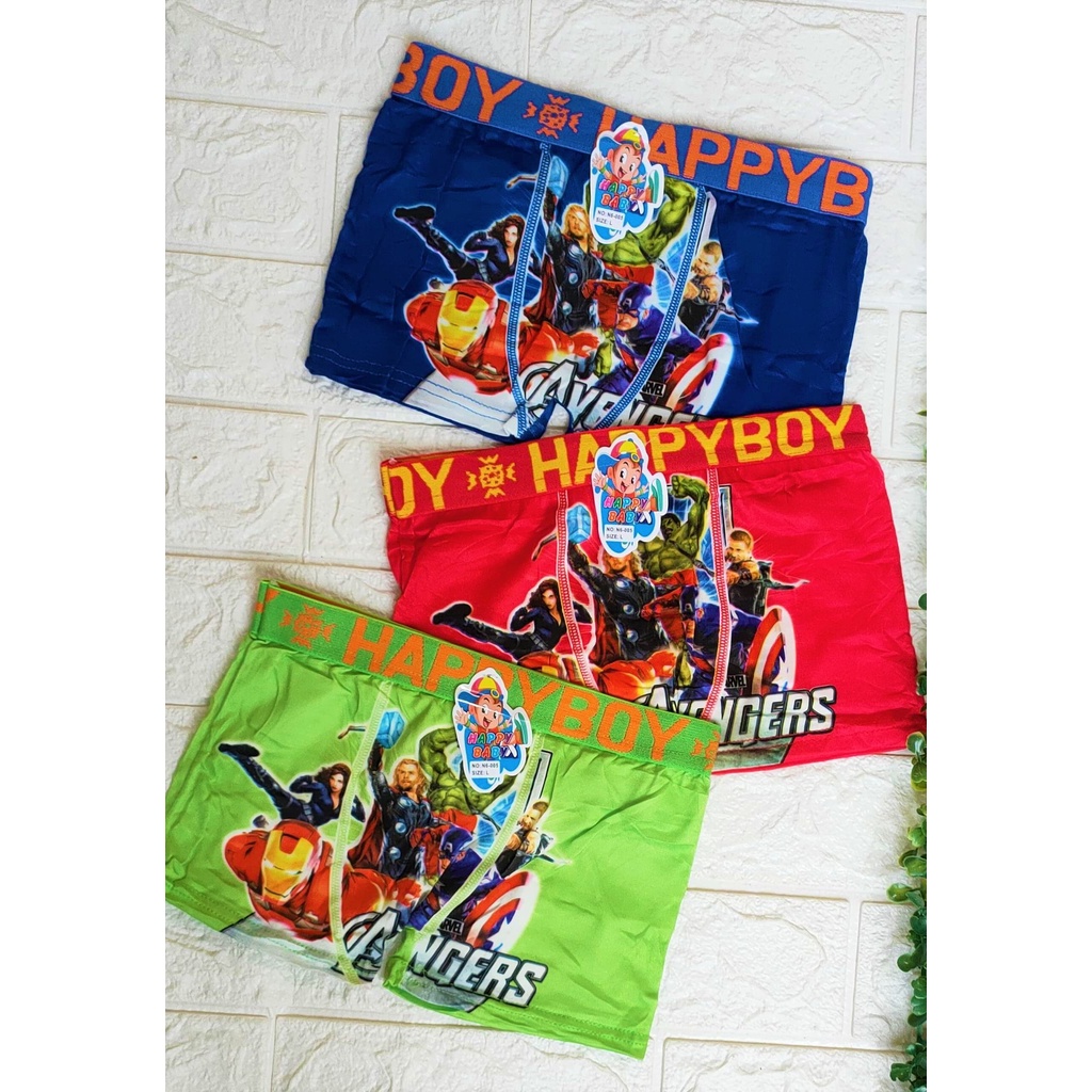 CD Celana Dalam Boxer Anak Animasi | *Harga 12 Pcs | Boxer Anak Laki-laki Size M-L-XL | Original Product