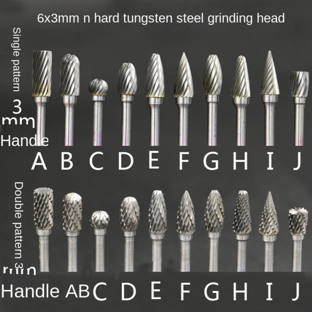 Populer Carbide Rotary File Milling Cutter Polishing Head Kepala Gerinda Tungsten Steel