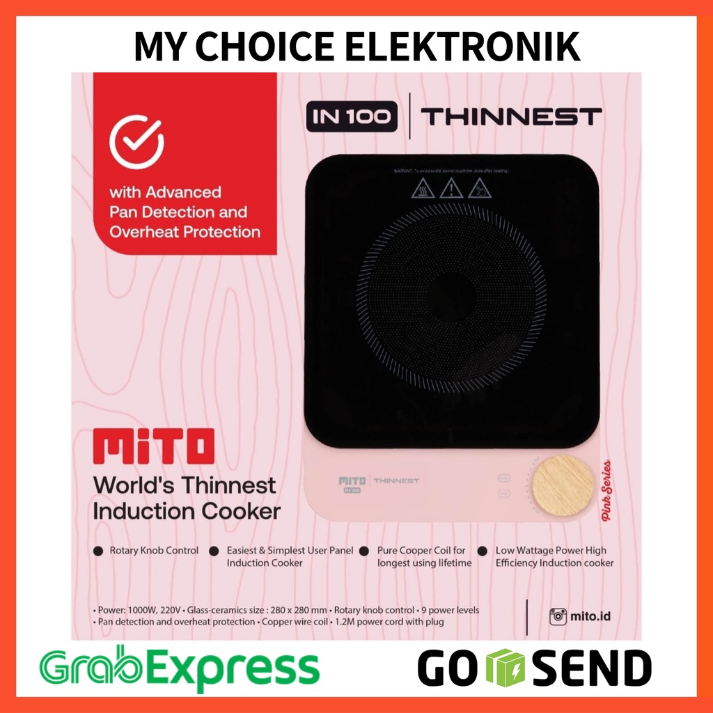 MITO Kompor Induksi IN-100 (1000W) | Thinnest Induction Cooker IN100