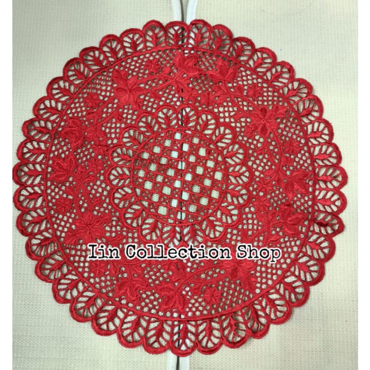 Taplak Meja Tamu Bulat Bordir Taplak Meja Hias Modern Taplak Shabby Kecil