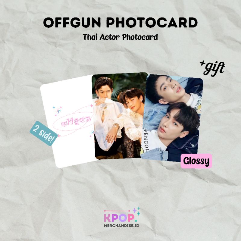 OFFGUN PHOTOCARD THAI ACTOR COUPLE RAIKANTOPENI