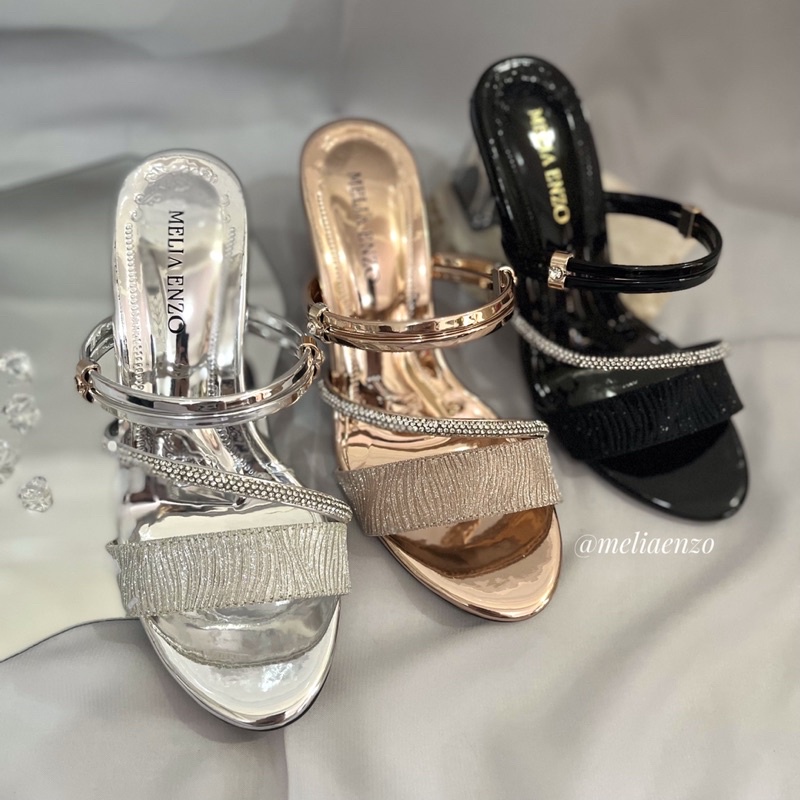 Meliaenzo - Sendal Hak Kaca | Sendal Tali | Sendal Pesta | Sendal Kaca Tali