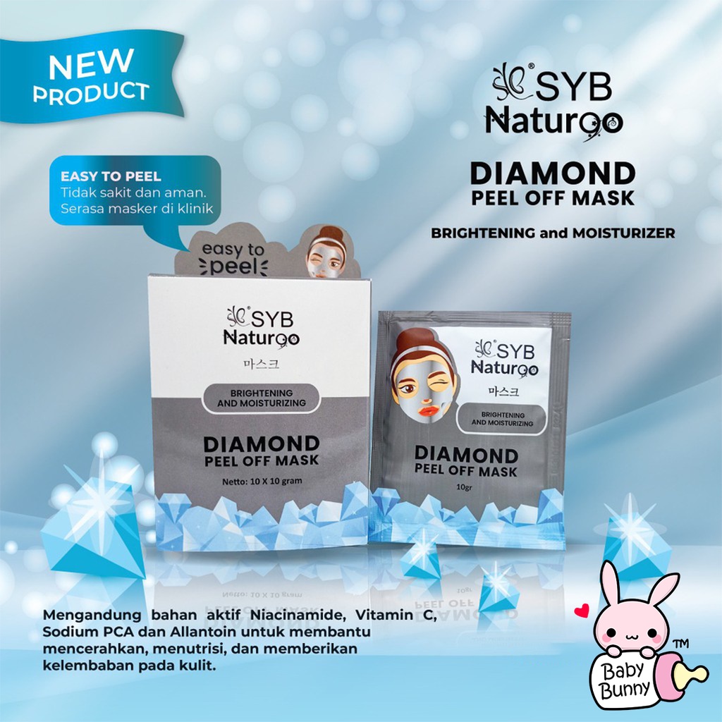 ❤ BELIA ❤ SYB NATUR90 Peel Off Mask Goat milk | Diamond | Gold | Charcoal Naturgo | Acne Jerawat Masker Wajah (✔BPOM) 10gr