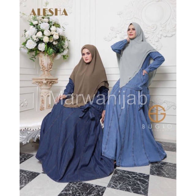 Dress - Gamis Jeans Premium Alesha Mom By Bugio
