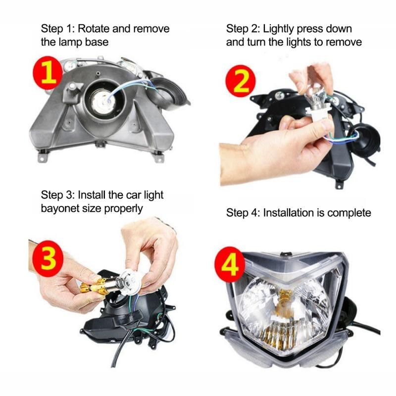 Lampu Depan Sepeda Motor/Lampu LED H4/Lampu Laser Utama - Wj