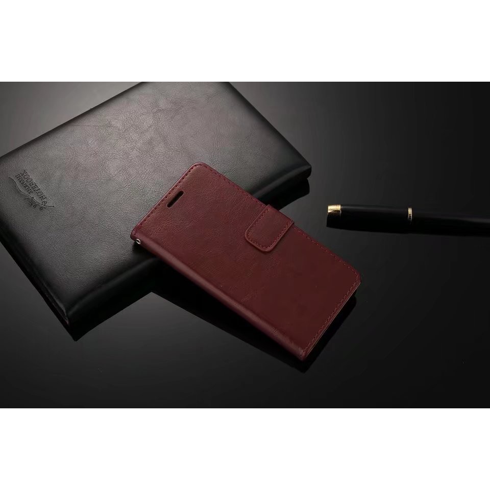 Samsung Galaxy S6 Flat Leather Case Casing Kulit Flip Wallet Cover