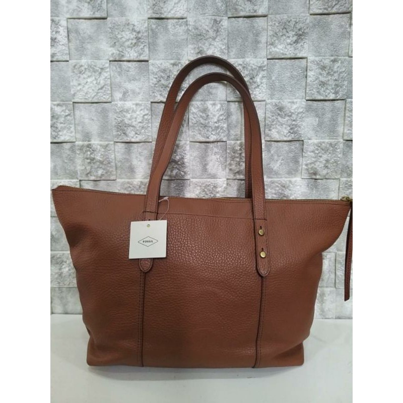 fossil jenna tote medium brown