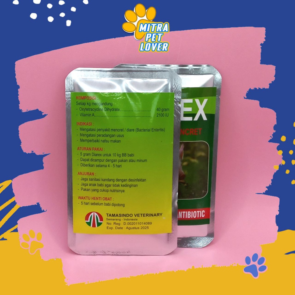 OBAT DIARE BABI BUBUK - DIAREX PIG 10 POWDER ORIGINAL - SERBUK ANTI MENCRET DIARE PIG - ANTIBIOTIK JEPANG ATASI RADANG USUS - PERBAIKI NAFSU MAKAN &amp; IMUN - MURAH GARANSI KUALITAS ASLI - PET ANIMAL- TAMASINDO KESEHATAN &amp; VITAMIN TERNAK HEWAN MITRAPETLOVER