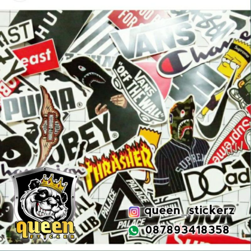 STICKER HYPEBEAST STICKER BRAND STICKER DISTRO MURAH
