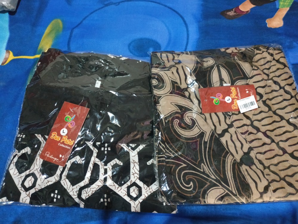 Tey-17 Batik Wanita Asj Sa Hrb026 Kenongo Kemeja Tosca Pendek