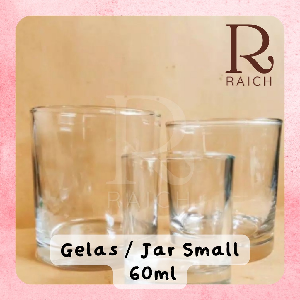 SMALL Wadah Gelas Lilin / Candle Clear Jar Glass Clear