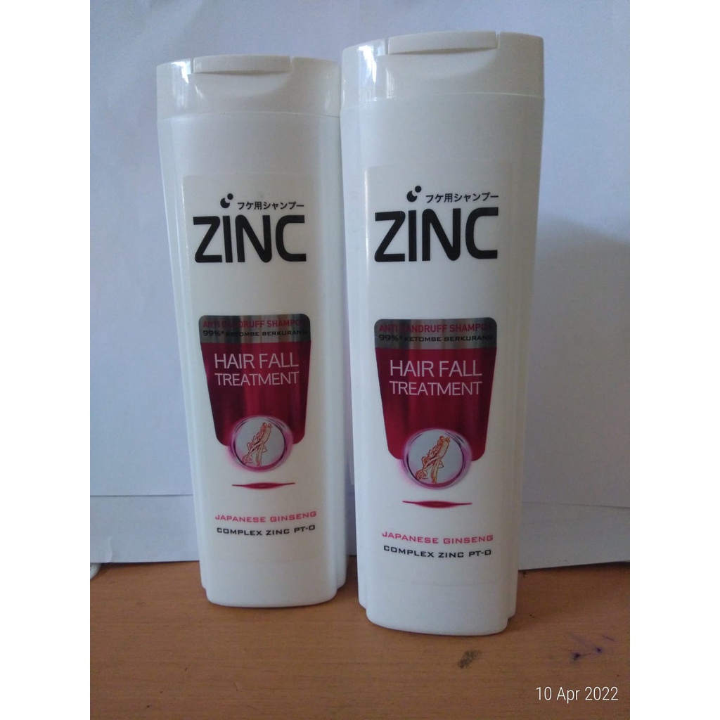 ZiNC Hair Fall Treatment Shampoo 340ml Japanese Gingseng Complex Zing PT-O Anti Dandurff 99% ketombe berkurang