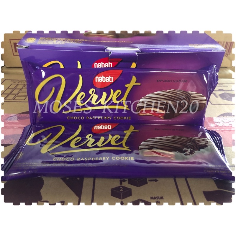 NABATI VERVET RASPBERRY CHOCO 38GRAM/VERVET RASPBERRY CHCCO 38GRAM/BISKUIT VERVET RASPBERRY CHOCO 38