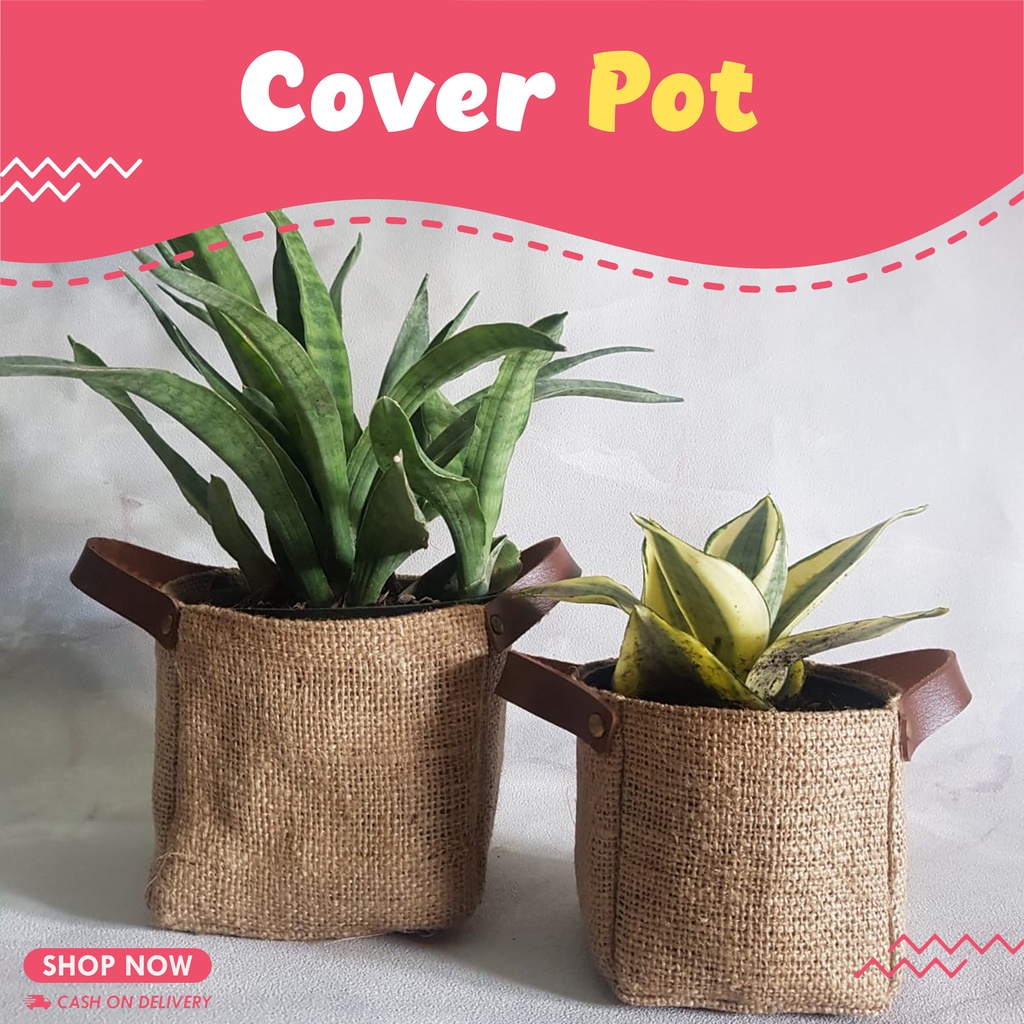 Tempat Pot | Keranjang Kain Goni | Cover Pot Tanaman Hampers | Keranjang Anyaman