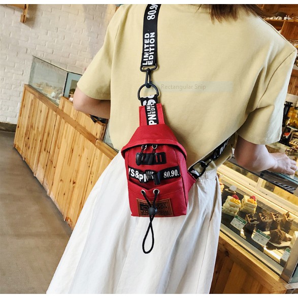 tas wanita selempang waistbag import