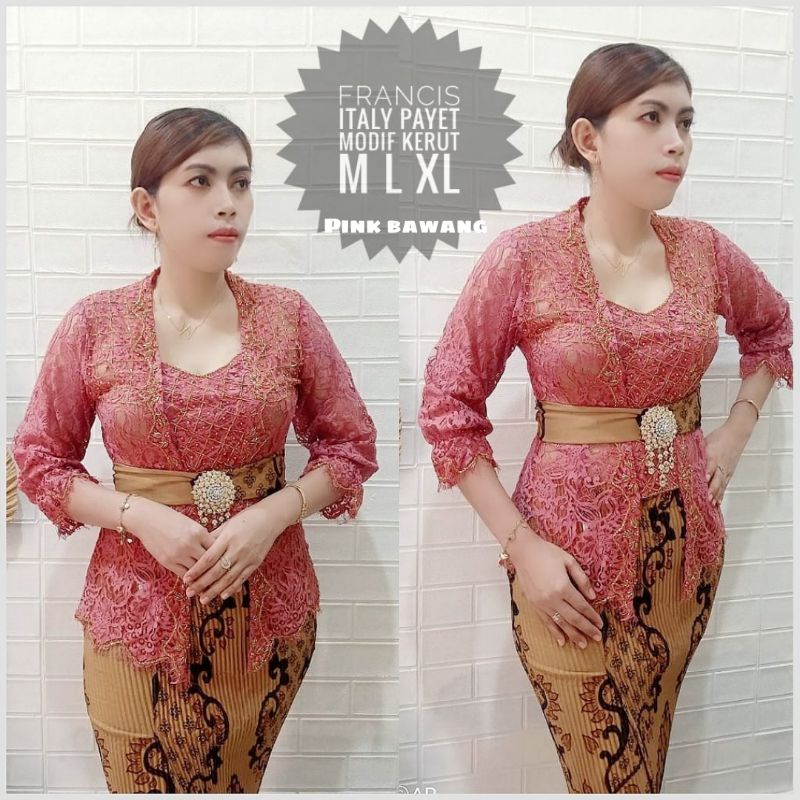 Kebaya Payet Tangan Kerut