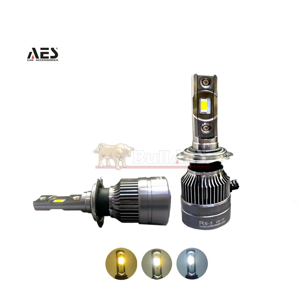 Turbo led H7 3 WARNA MERK AES PREMIUM LED Headlamp Mobil Motor