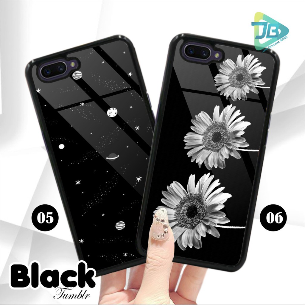 HARDCASE 2D GLOSSY BLACK OPPO VIVO XIAOMI SAMSUNG REALME IPHONE ALL TYPE JB4660