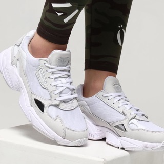 triple white adidas falcon