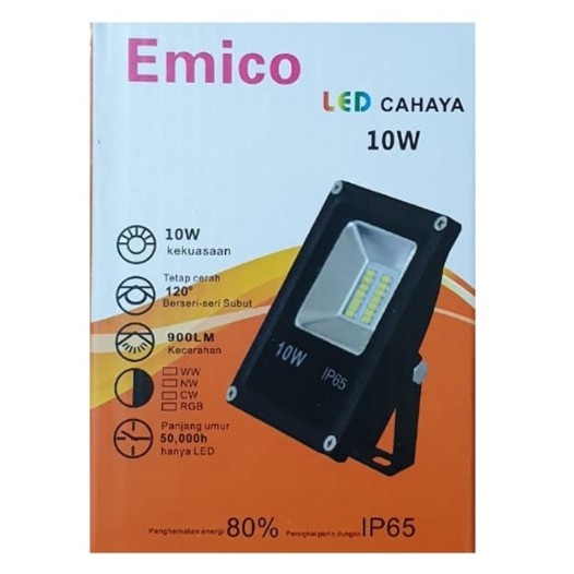 EMC Cahaya Kuning 10w Kap Sorot Led / Tembak / Panggung / Outdoor / Taman / Lapangan