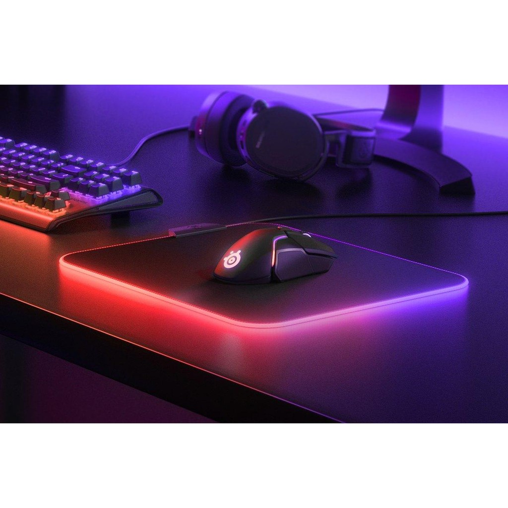 Steelseries Qck Prism Cloth Medium - Gaming Mousepad RGB - W 320 x L 270 x H 4mm - Original