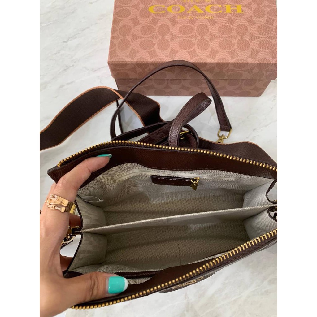 [7.7 Boombastis Sale⚡] - TAS BAG WANITA COACHH CH32 DOUBLE STRAP SLINGBAG  PREMIUM IMPORT