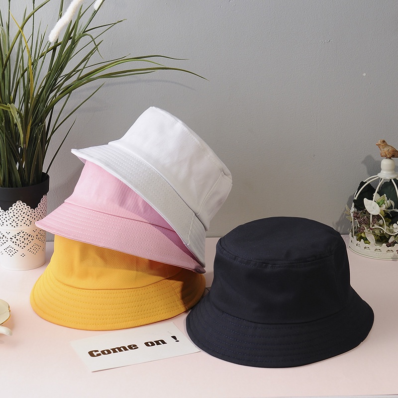 Topi Bucket Polos Premium Pria Wanita Distro Korea