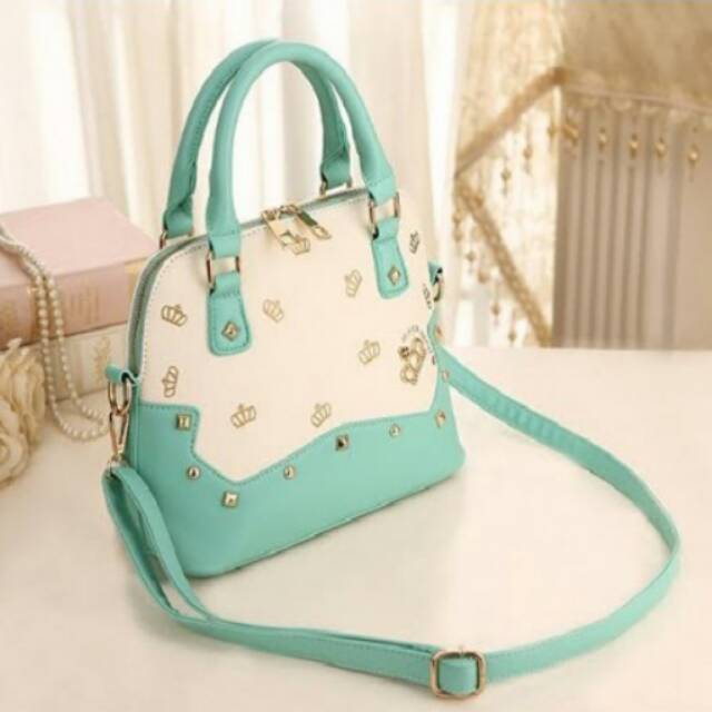 TAS ALMA IMPORT BAG PINK GREEN CUTE WANITA REMAJA FASHION