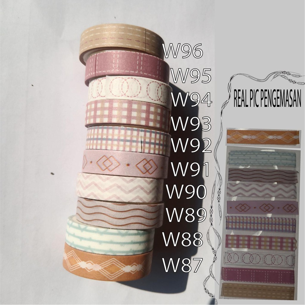 

sample 20 cm washi tape selotip ungu hiasan Journal Scrapbook Gift Wrapping washitape sample