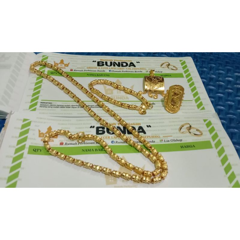 set guci 5suku replika lapis emas24