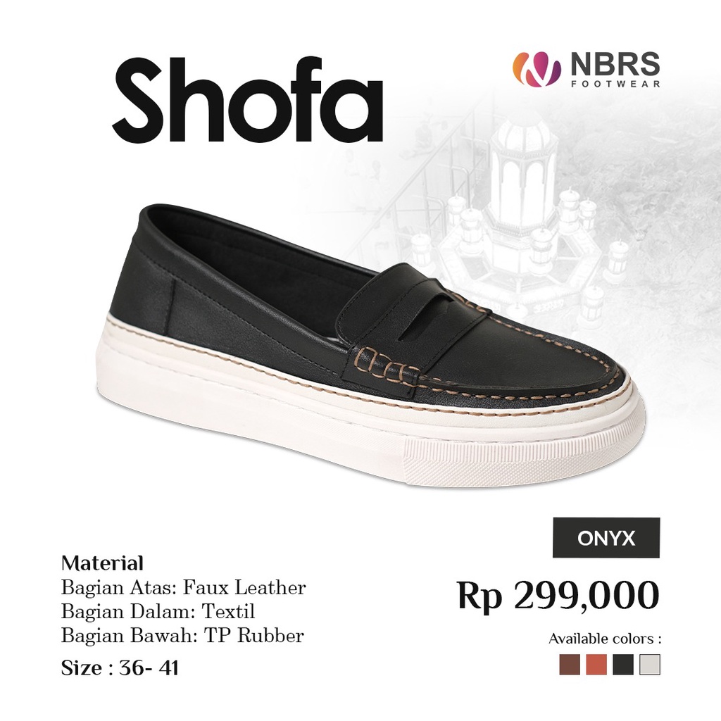 NBRS Footwear Shofa Bahan Tekstil Sepatu Slip On Wanita Casual Outfit by NBRS bisa COD