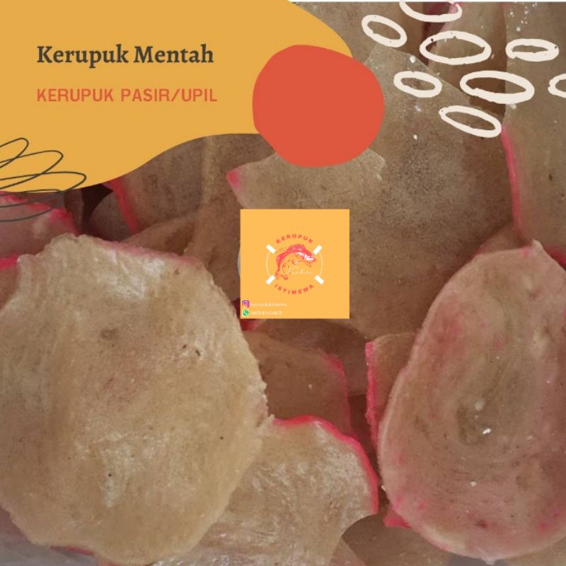 

[250 GRAM] KERUPUK PASIR/UPIL BAWANG/ KRUPUK MENTAH/KRECEK UPIL