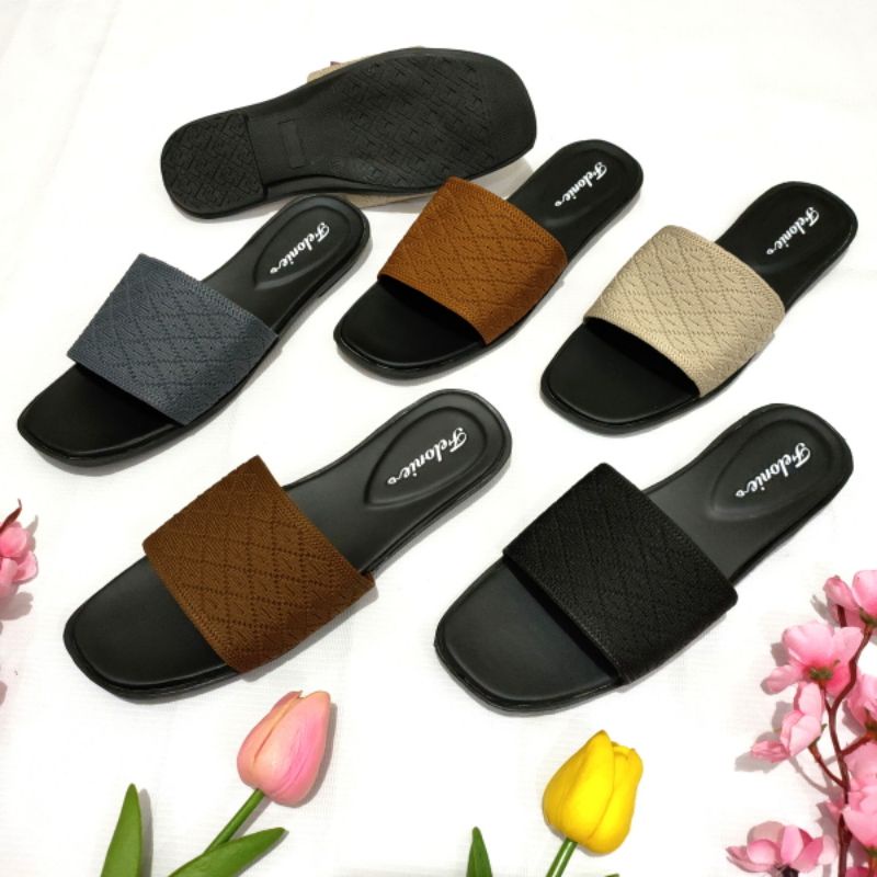 sandal wanita rajut Import Felonie WM 06 Selop Rajut halus terbaru murah