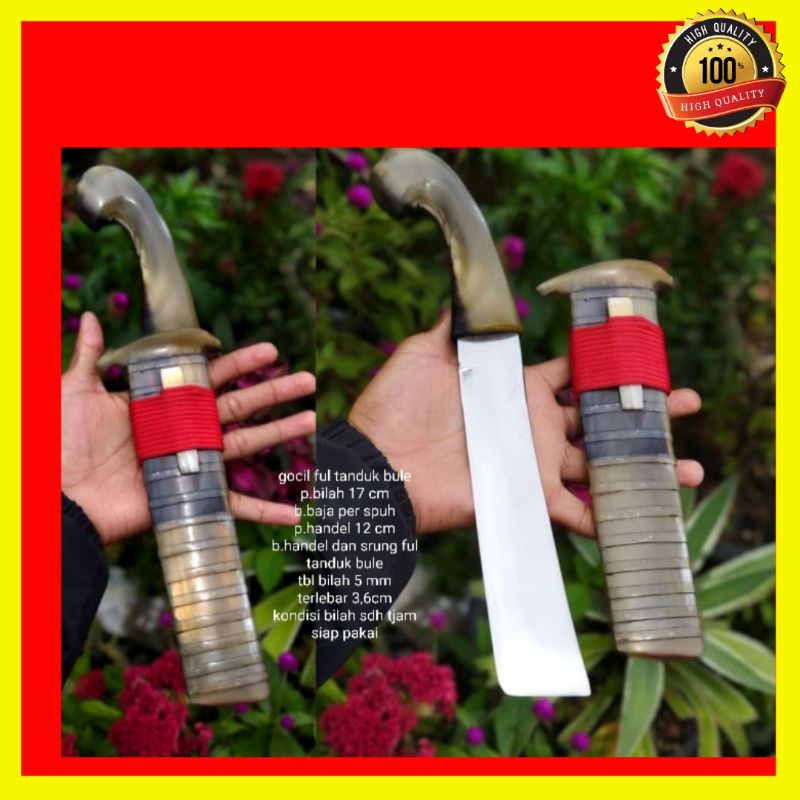 PISAU SEMBELIH  FULL TANDUK BULE SUPER TAJAM KWALITAS PREMIUM