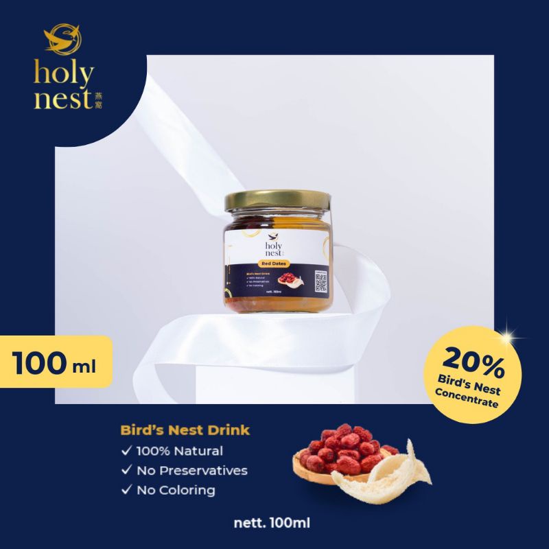 

Minuman Sarang Burung Walet Holynest / Bird Nest Drink Rasa Red Dates Kandungan 20% 100ml