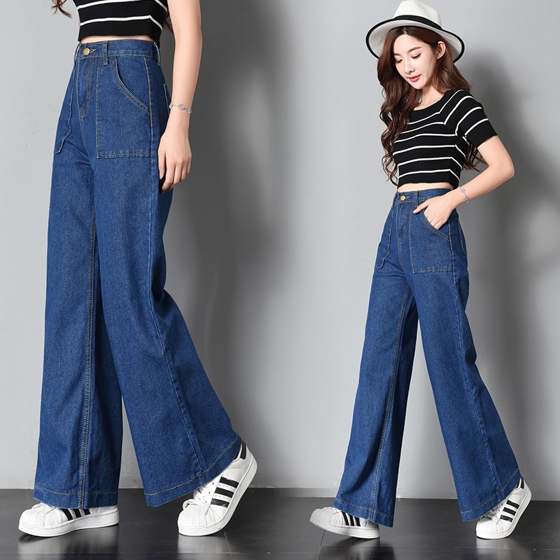  Celana  Jeans  Wanita  Model High Waist dengan Potongan 