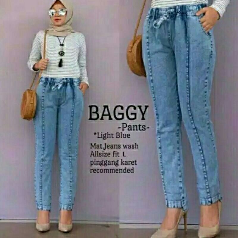 Snow Baggy jeans Standar dan Jumbo// Celana jeans snow Baggy