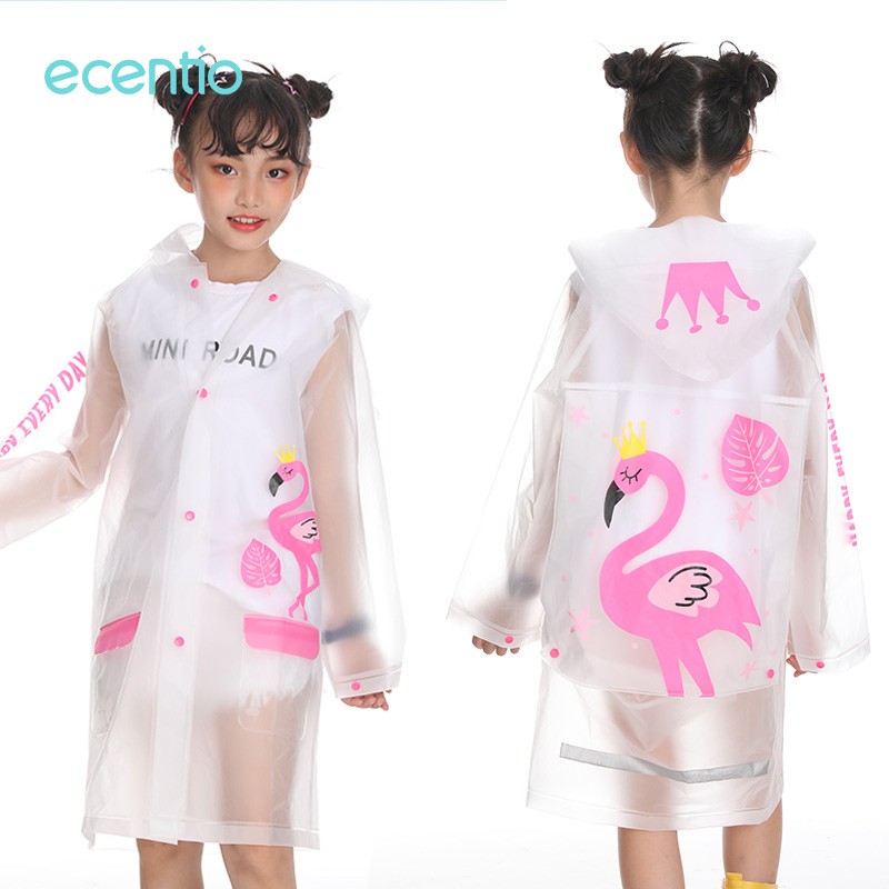 

Ecentio EVA Jas Hujan Anak Anak Motif Lucu Flamingo Bebek lemon With Ransel