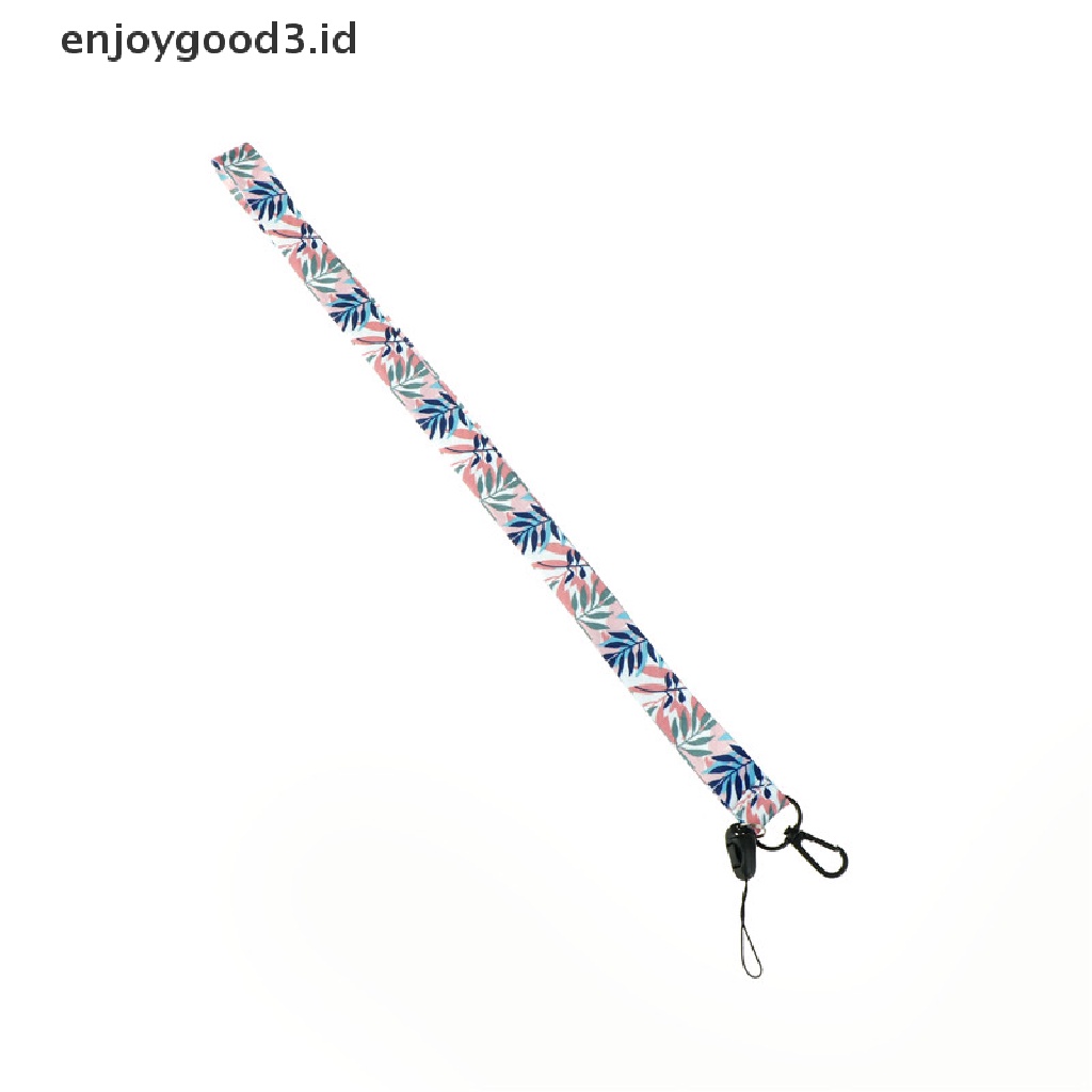 Rready Stock Tali lanyard Motif Daun Untuk Kartu ID / Handphone (ID)